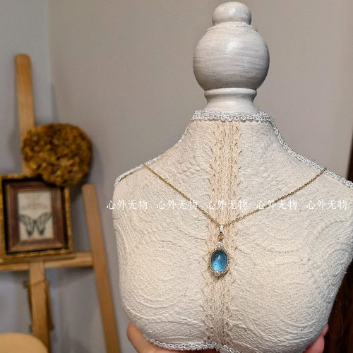 魔鬼蓝天然海蓝宝项链坠子