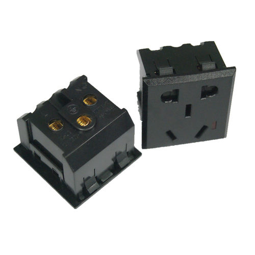 五孔带指示灯卡位电源插座模块