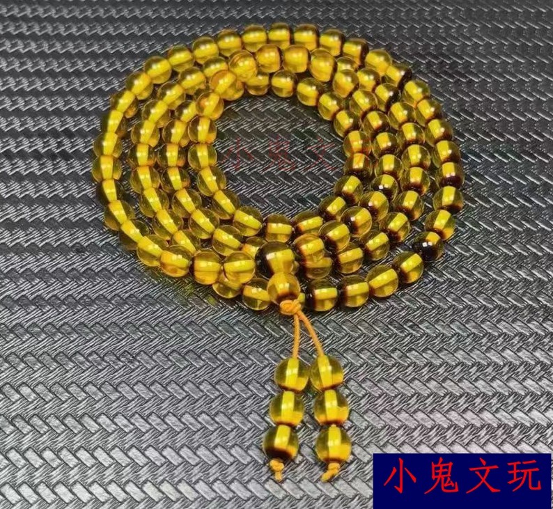 山龟血甲金甲老型酒红料佛珠规格 8mm 10 10mm 手工打磨 佛珠菩提