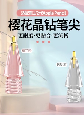HAOLOCM 改造笔尖金属透明适用于苹果笔尖针管Apple Pencil1/2代