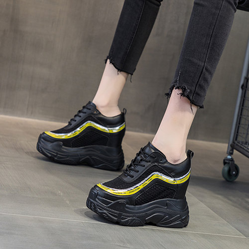 震地王松糕鞋女厚底春