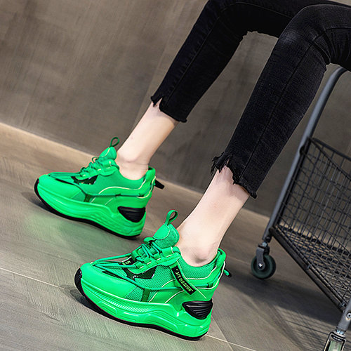 震地王内增高厚底休闲网鞋老爹鞋