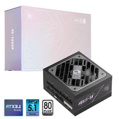 鑫谷昆仑九重ke-1300p金牌模组电脑电源ATX3.1/PCIE5.1额定1300W