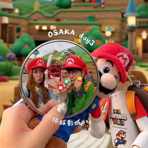 【旅行吧唧】凸面镜自拍旅行足迹记录小圆镜手持拍照道具情侣朋友