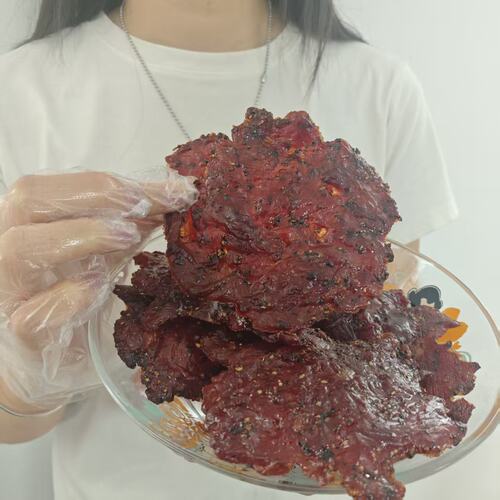 裕杨猪肉脯新品掌心猪肉脯纯肉后腿黑椒原味肉干解馋零食500g250g