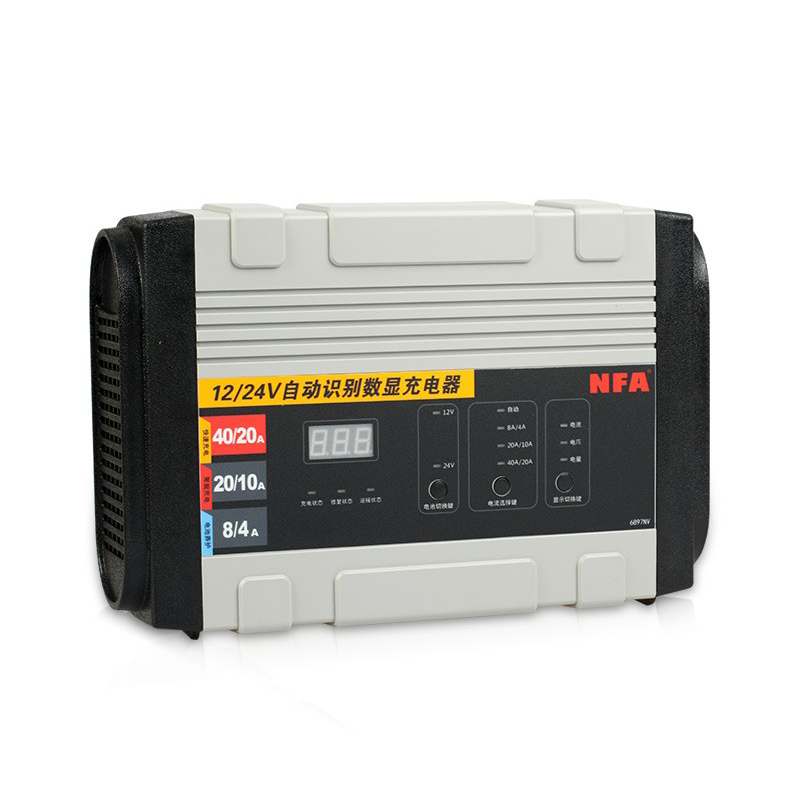 NFA纽福克斯6897NV汽车电瓶充电器 40A 12/24v通用蓄电池启停电瓶