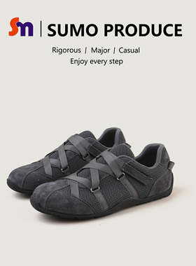 素陌春季新款芭蕾风机能鞋交叉带运动鞋休闲女款德训鞋平底2945