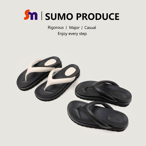 素陌夏季row风羊皮人字拖鞋夹趾拖极简百搭外穿法式厚底凉拖鞋222