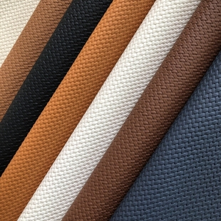 1211复古小编织纹0.9MM厚度环保皮革皮料沙发座椅装饰抱枕手工DIY