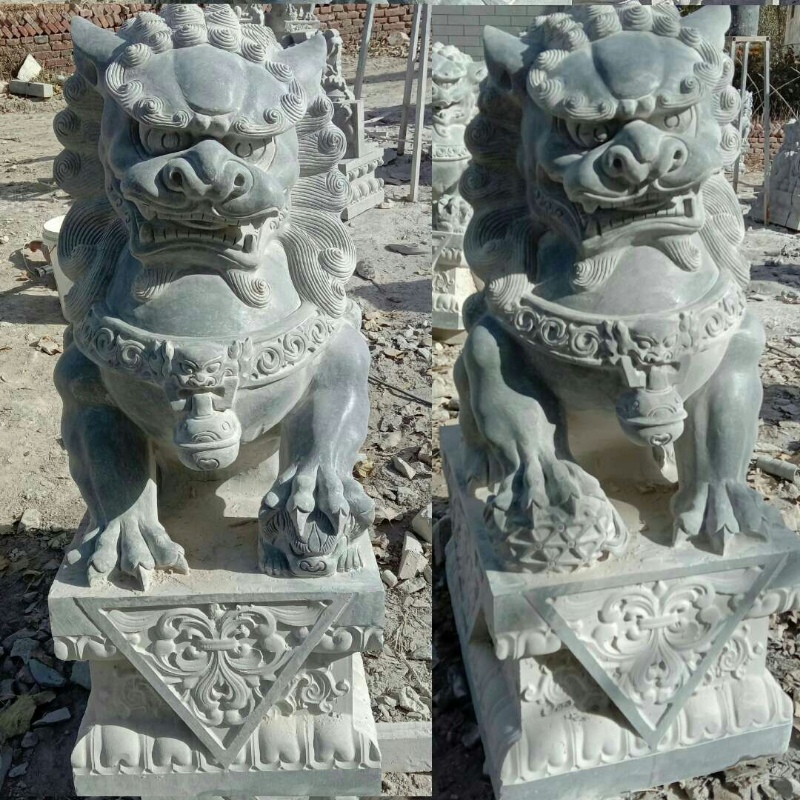 狮子镇宅门口仿古大理石雕新品