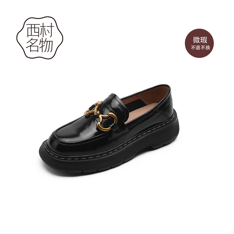 西村名物厚底增高乐福鞋JK小皮鞋