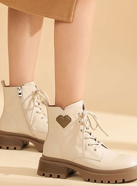 西村名物（微瑕）马丁靴女秋冬款真皮英伦风短靴单靴ins潮44191