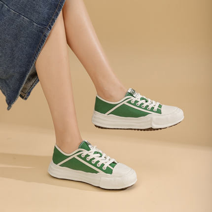 西村名物微瑕溶解鞋ins潮春夏新款帆布鞋百搭板鞋女小众厚底11201