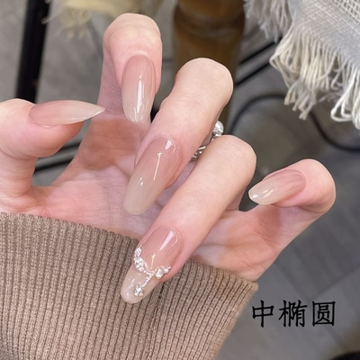 【甘露寺锆石】手工穿戴甲显白纯欲猫眼渐变腮红光疗美甲四季流行