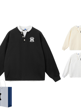 奥莱联名美式重磅卫衣男士春秋季新款时尚潮牌长袖圆领休闲打底衫