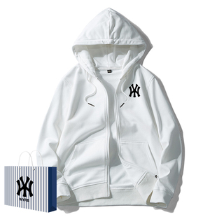 奥莱联名新款男士开衫连帽卫衣外套秋冬季学生拉链运动服宽松上衣