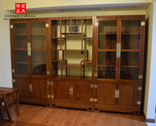 刺猬紫檀书房书柜博古架实木家具现代红木苏作新中式花梨木书架