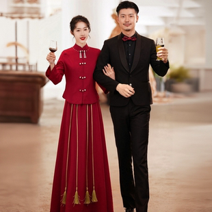 新中式 平时可穿裙 红色旗袍敬酒服秀禾新娘订婚礼服裙结婚回门便装