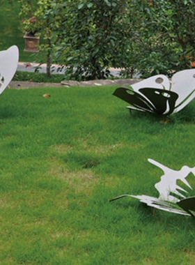 金属铁艺蝴蝶彩绘公园大型雕塑