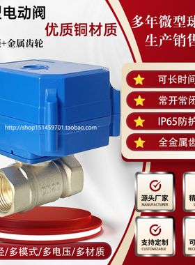 CWX-60P微型电动阀球阀 大扭矩水控两通阀6分DN20 热水器浴池厂家