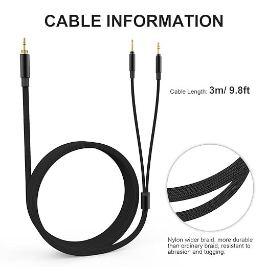 适用拜亚动力T1 T5P耳机替换线链接线维修线耳机音频线双3.5插针