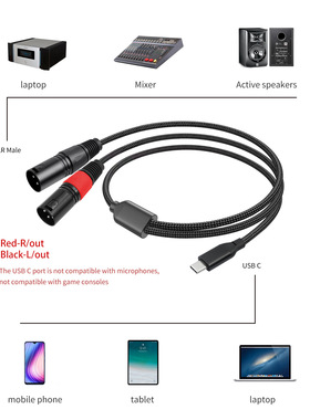 32Bti/384Khz解码/USB TYPE-C公转双卡农公立体声手机功放音频线