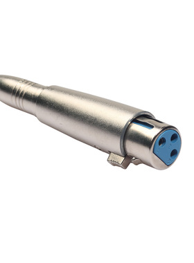 DEMINNA锌合金6.35母大三芯转卡农母XLR麦克风电吉他音频转接头