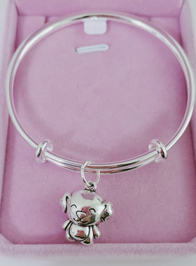 十二生肖仿银光面男女手镯