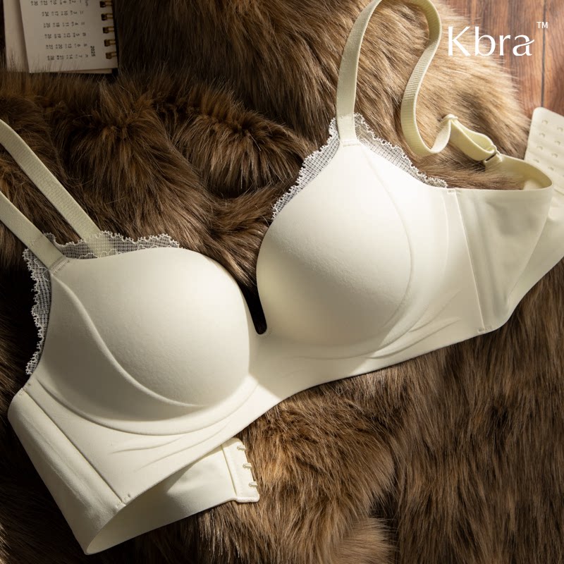 Kbra法式蕾丝边内衣女聚拢小胸显大收副乳防下垂无痕提拉性感文胸 - 科学舒适内衣店 Kbra出品