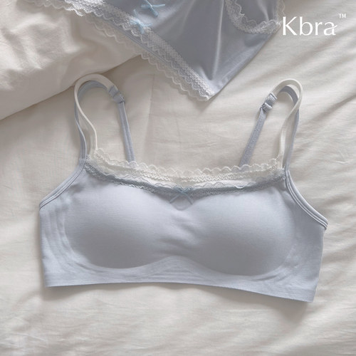 Kbra双肩带蕾丝内衣女夏薄款