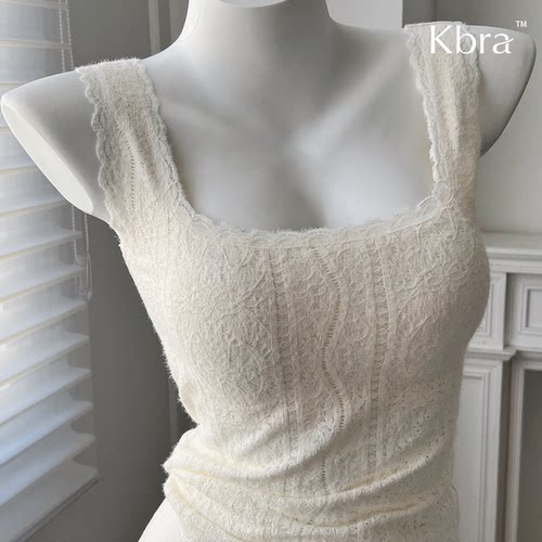 Kbra法式蕾丝保暖背心