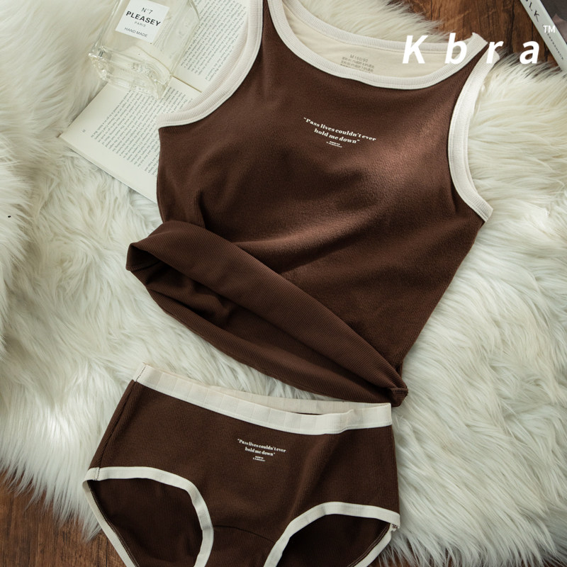 Kbra“美拉德风”磨毛保暖背心女士带胸垫加绒加厚秋冬季打底,女士内衣/男士内衣/家居服,保暖背心,淘宝优惠券,粉丝福利购,淘宝优惠卷
