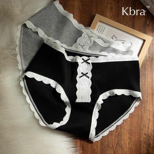 Kbra纯欲性感蕾丝边内裤女