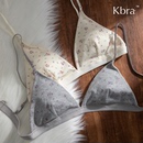 Kbra甜美碎花三角杯2025新款爆款美背内衣女无痕聚拢舒适套装文胸