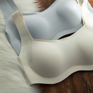 零感无痕光面内衣女小胸聚拢显大无钢圈上托收副乳防下垂文胸