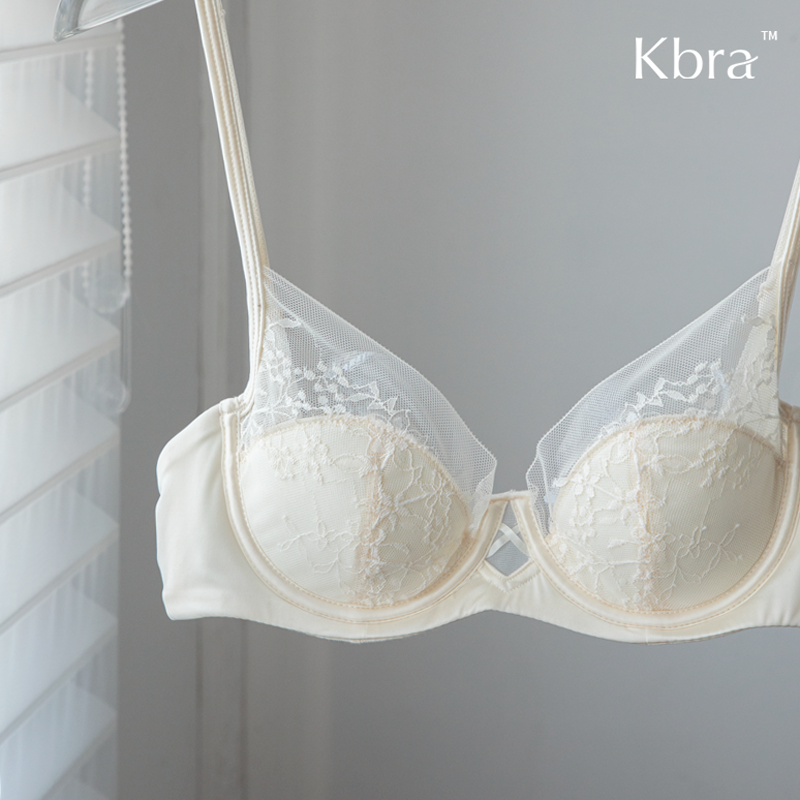 Kbra法式蕾丝内衣女上托收副乳