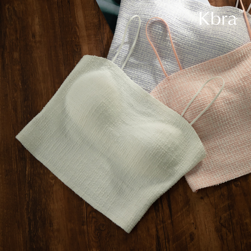 Kbra小香风带胸垫一体文胸