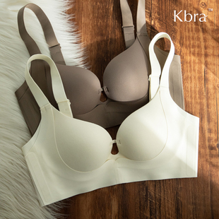 无痕内衣女小胸聚拢显大提拉上托防下垂无钢圈收副乳一片式 文胸罩