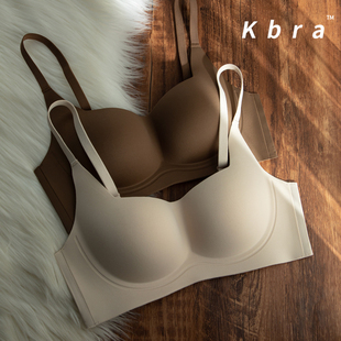 无痕云感裸感内衣女小胸聚拢上托防下垂软支撑无钢圈收副乳文胸罩