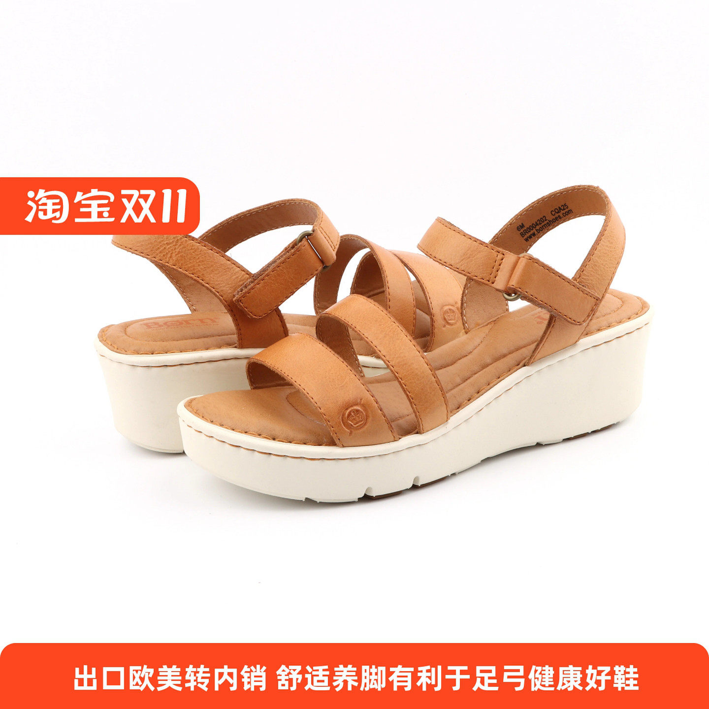 出口美国手工凉鞋真皮凉鞋女厚底增高时尚女鞋