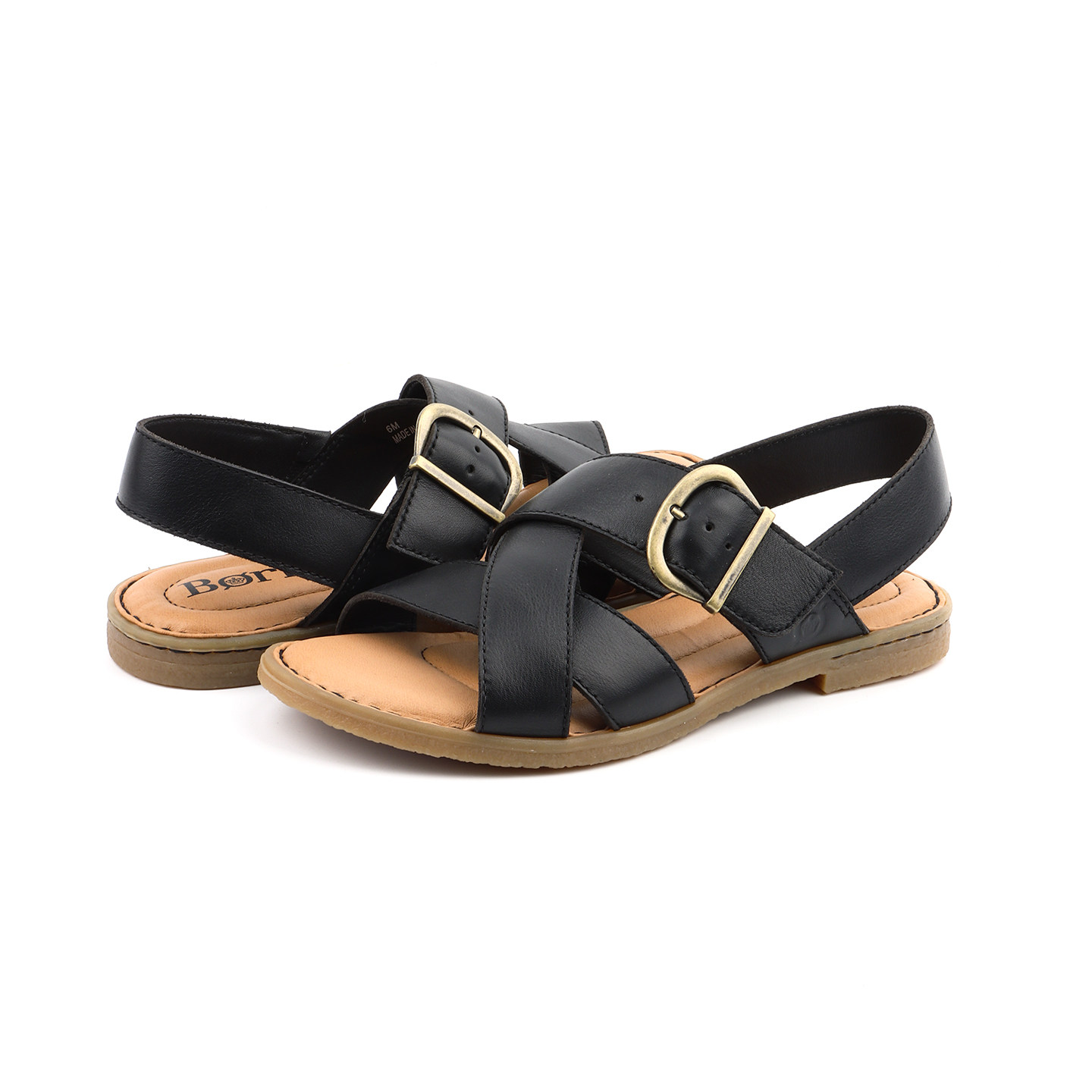 出美国 真皮平底凉鞋女2026夏季新款复古交叉一字带软底舒适凉鞋