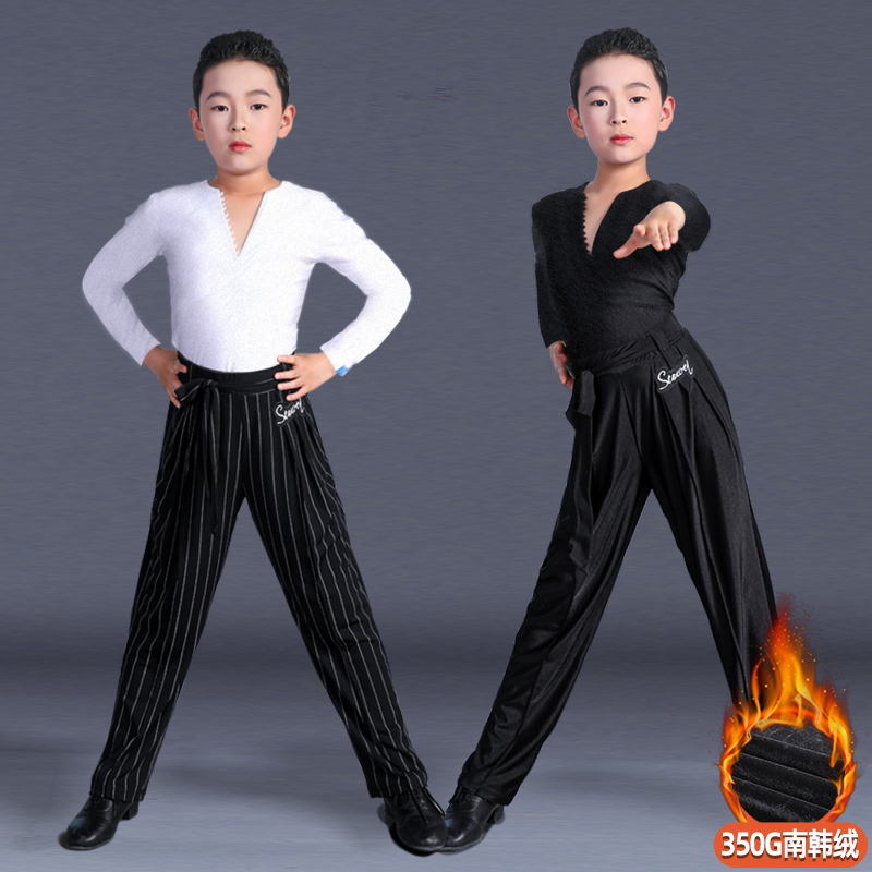 儿童男专业拉丁舞服练功比赛演出