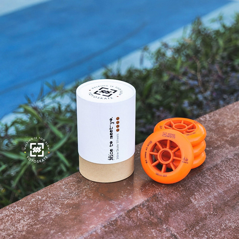 柚子轮滑YOYO SKATE巫师轮滑脏柚轮子FSK90/110训练高弹耐磨刷街