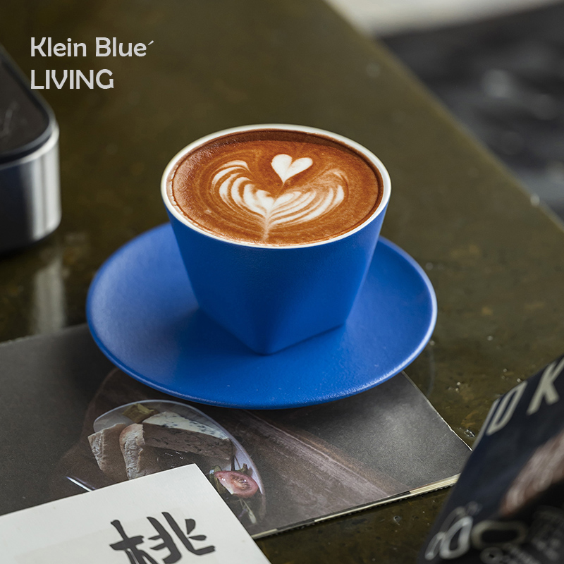 Klein Blue＇LIVING 克莱因蓝陶瓷咖啡杯 精致150ml拿铁杯拉花杯