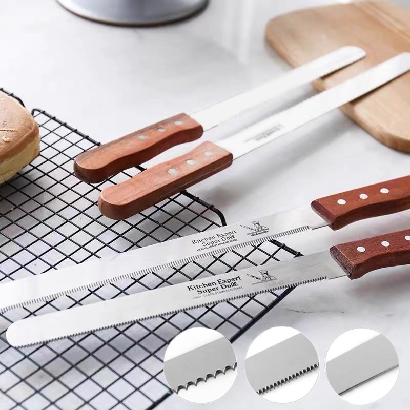 烘焙不锈钢面包刀加厚锯齿刀切刀细齿蛋糕刀家用商用蛋糕切抹刀