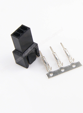 风扇3-Pin 黑色保护型接口 2540-3P胶壳 20套