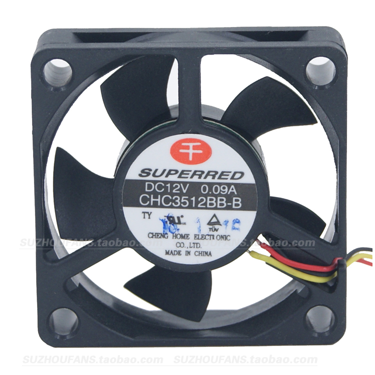 原装千红 CHC3512BB-B 3510 12V 0.09A 3.5CM 散热风扇