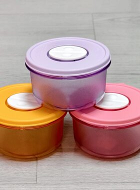 400ml微波小萌碗 冷藏冷冻保鲜盒 便携午餐饭盒 密封圆碗