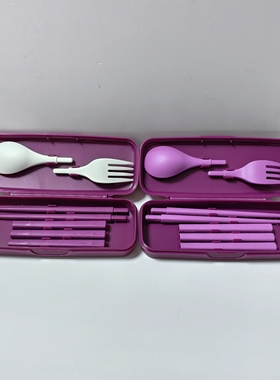 (海) 深紫色筷乐盒 便携刀叉