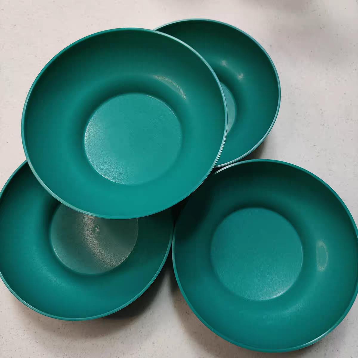 (海)600ml 花朵碗 微波碗 绿色